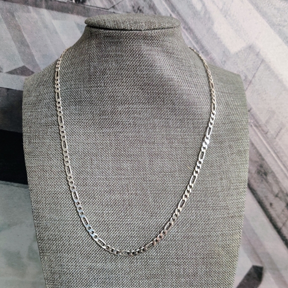 Other - 18" Figaro silver chain, made in Italy, 925 stamped